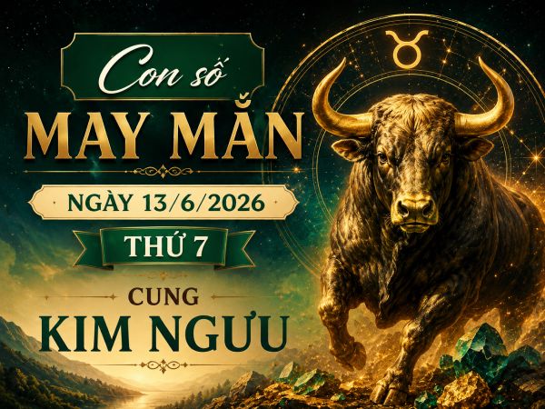 Con số may mắn ngày 13 tháng 6 thứ 7 cung Kim Ngưu