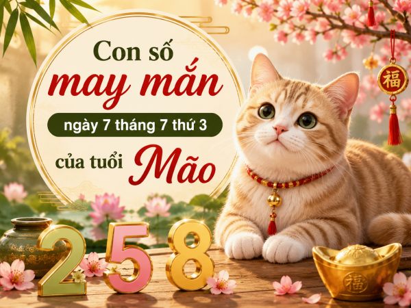 Con số may mắn ngày 7 tháng 7 thứ 3 của tuổi Mão